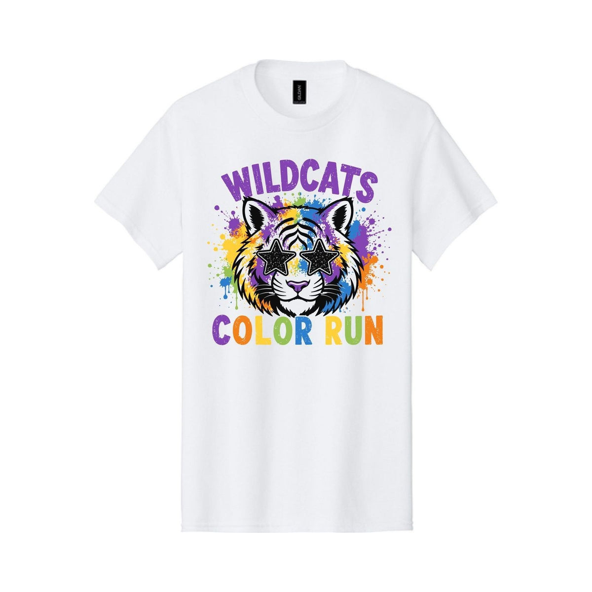 Wildcats Adult Color Run Tee - White