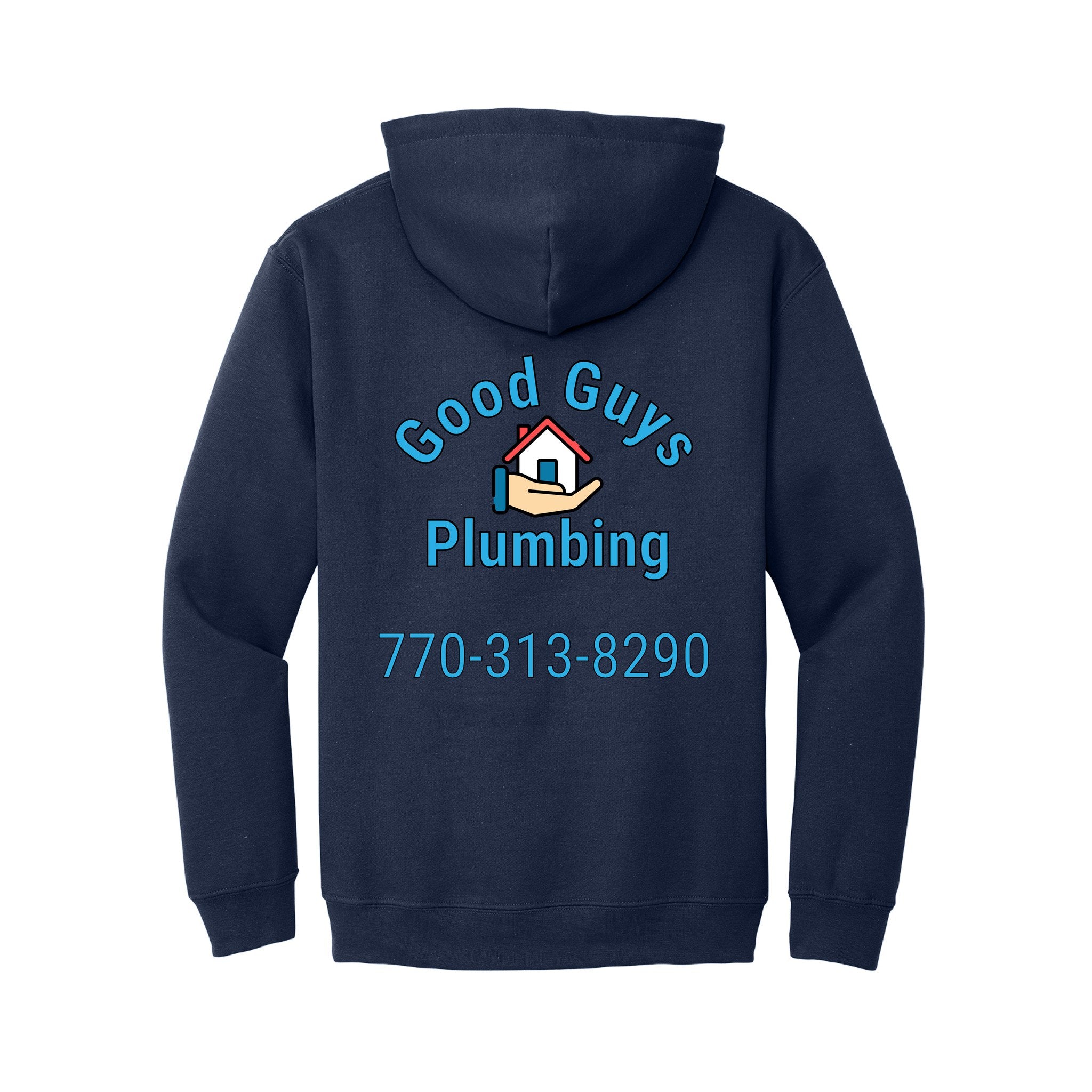 Hooded Sweatshirt — Navy, back