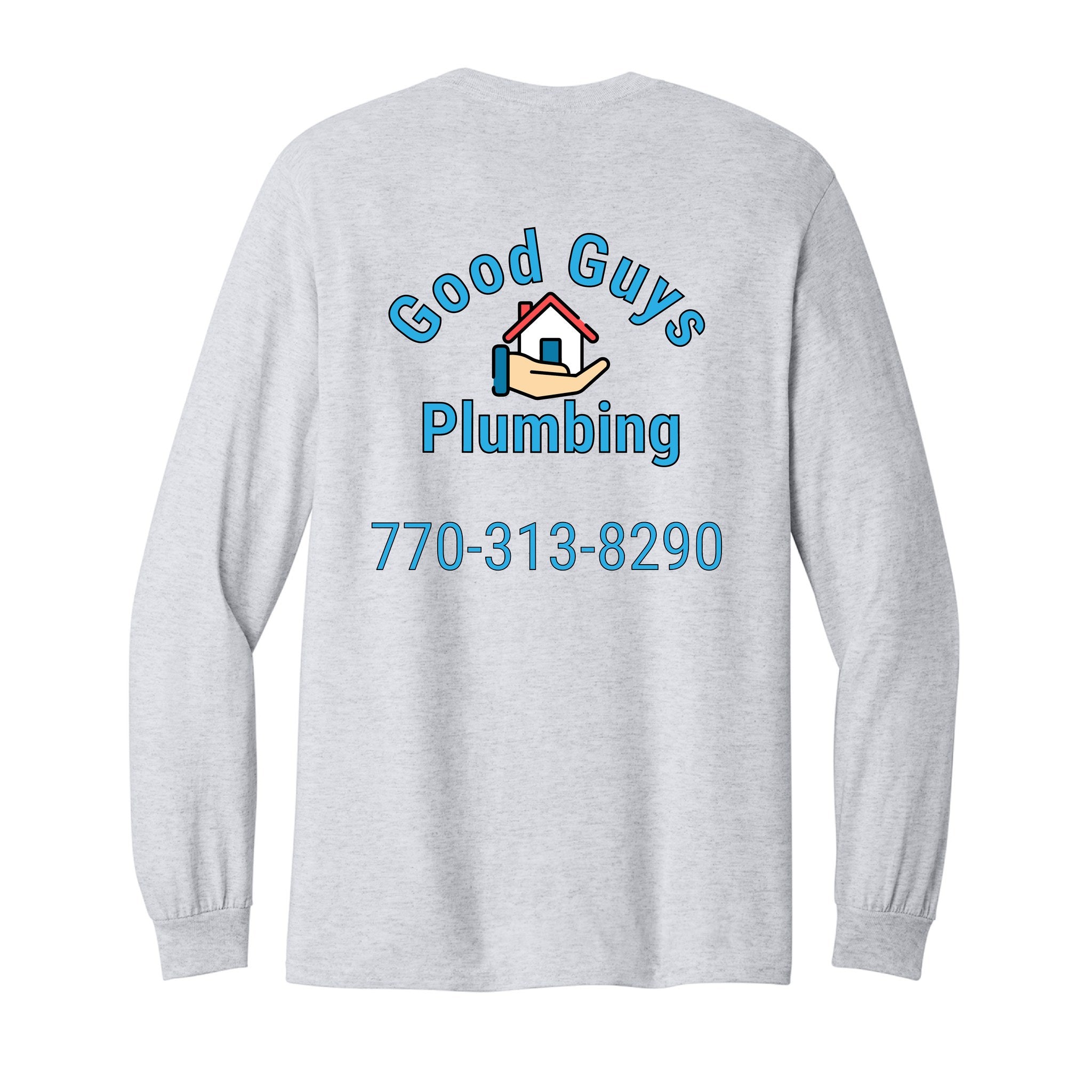 Long Sleeve T-Shirt — Ash, back