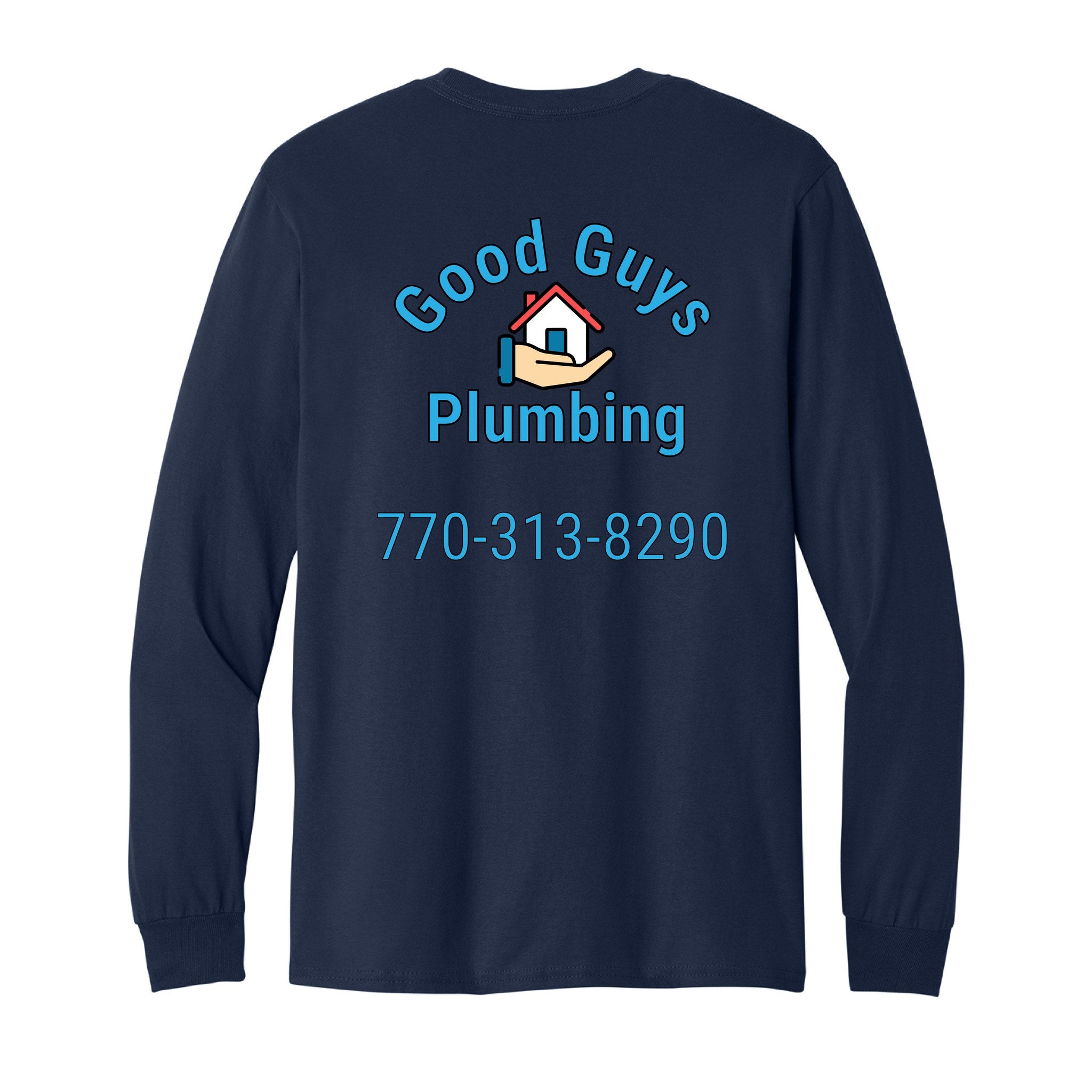 Long Sleeve T-Shirt — Navy, back