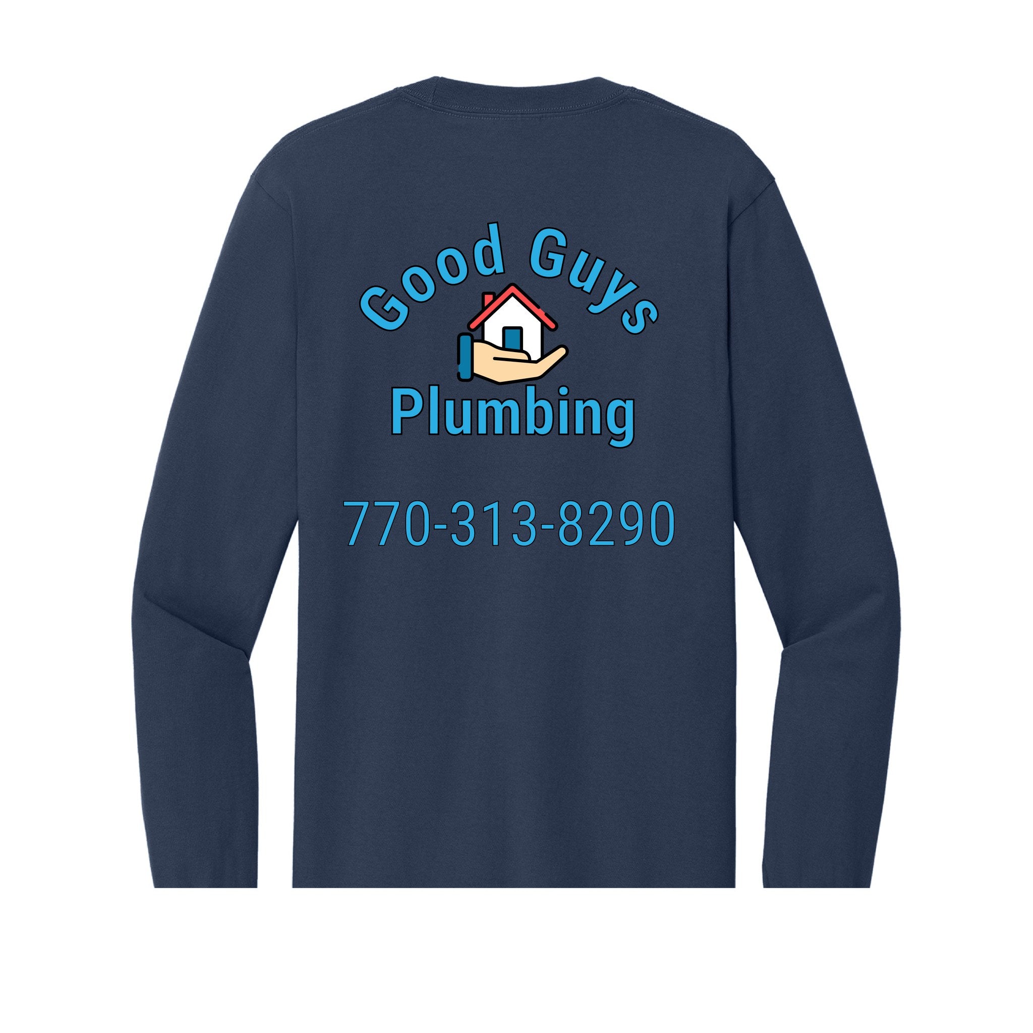 Tall Long Sleeve T-Shirt — Navy, back