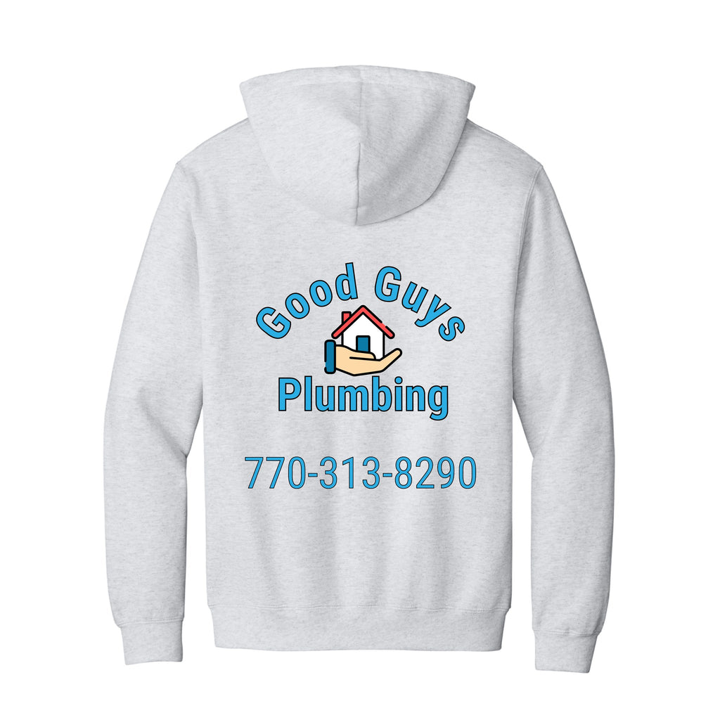 Tall Fleece Hooded Sweatshirt — Ash, back