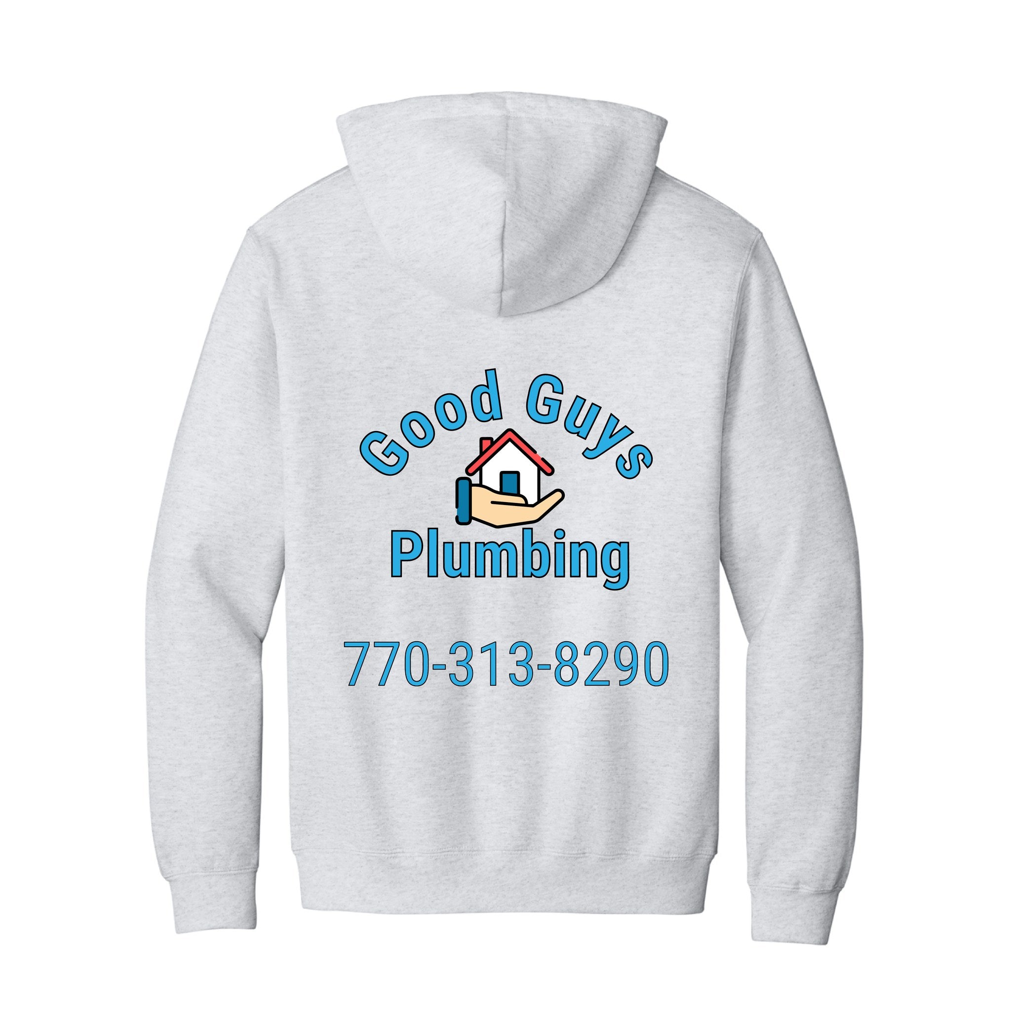 Tall Fleece Hooded Sweatshirt — Ash, back