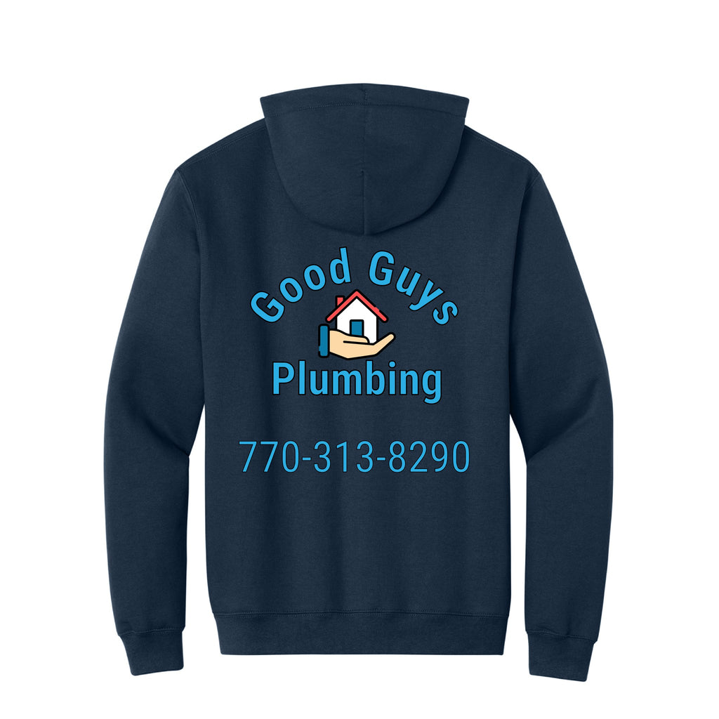 Tall Fleece Hooded Sweatshirt — Navy, back