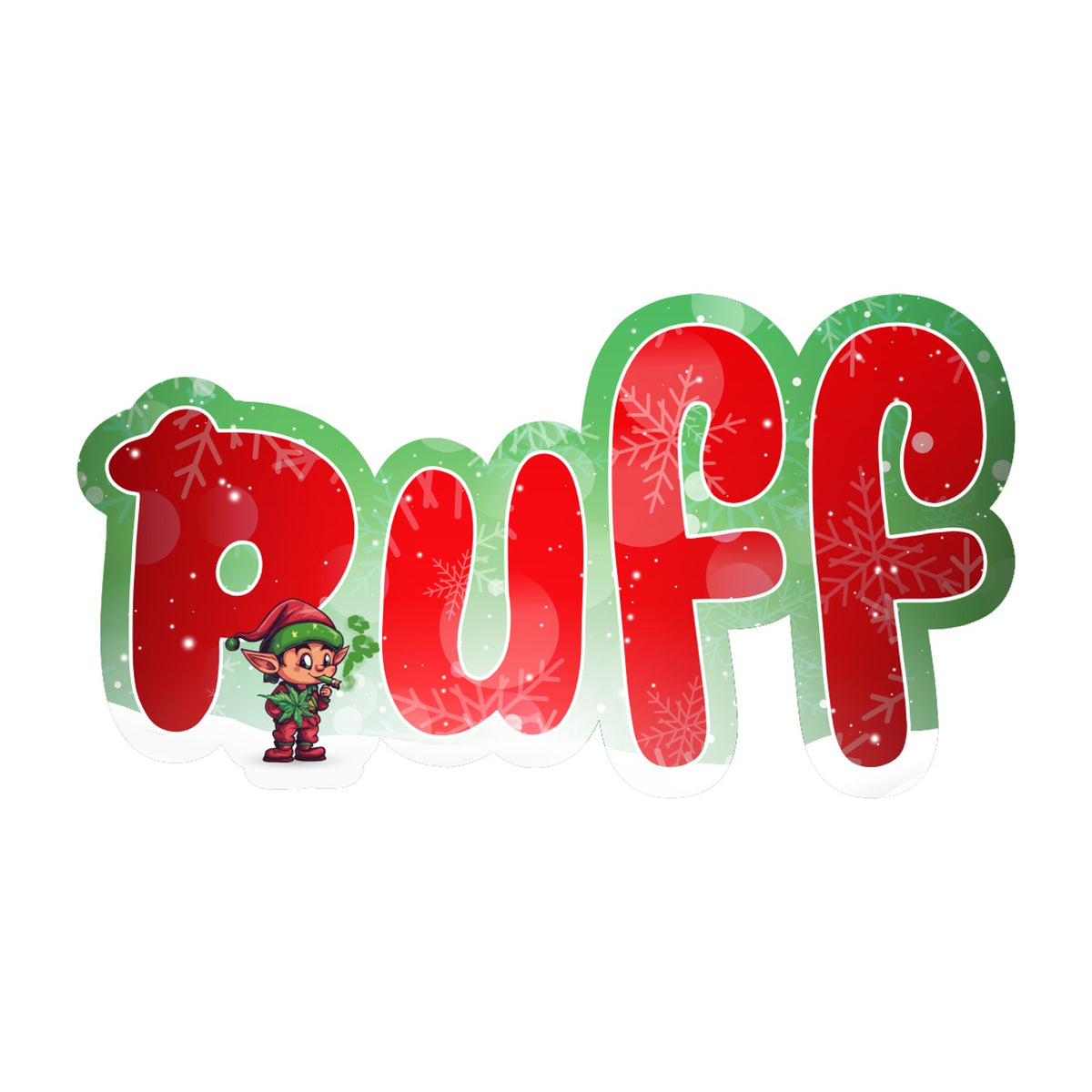 Puff Stickers - Christmas Elf