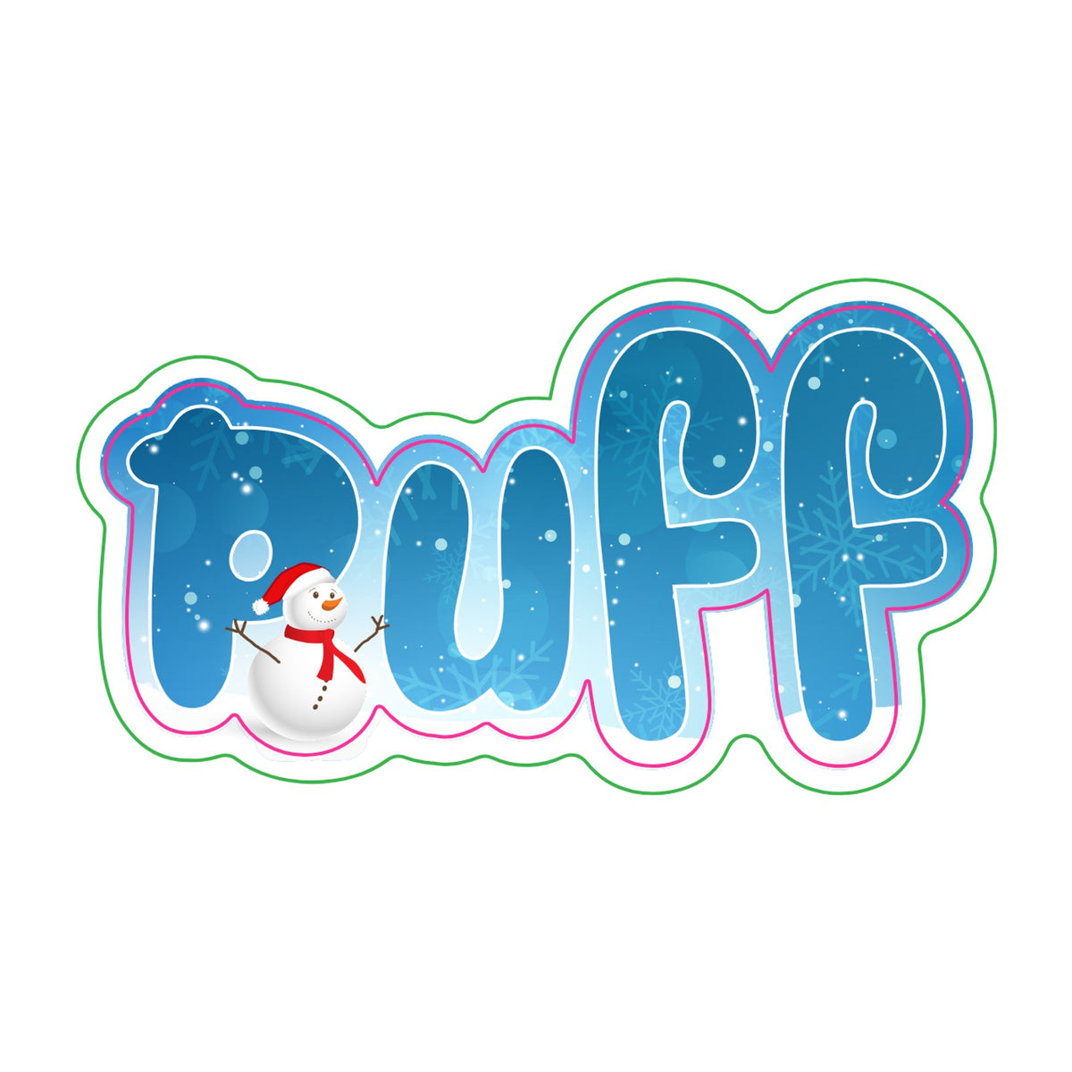 Puff Stickers - Christmas Snowman