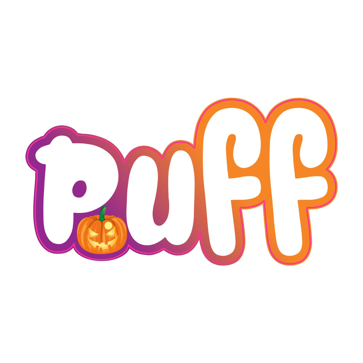 Puff Stickers - Halloween Orange Pumpkin
