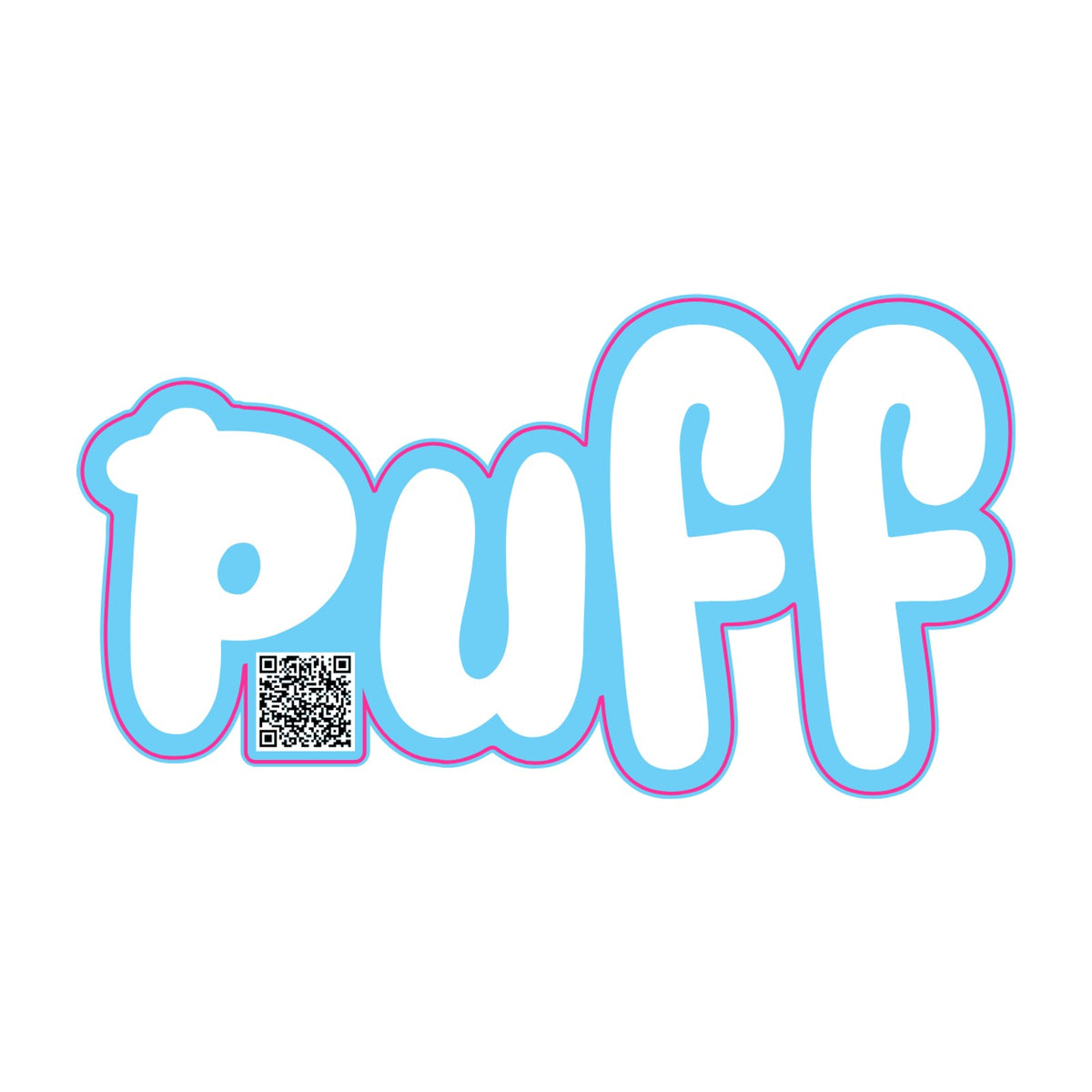 Puff Stickers - Light Blue