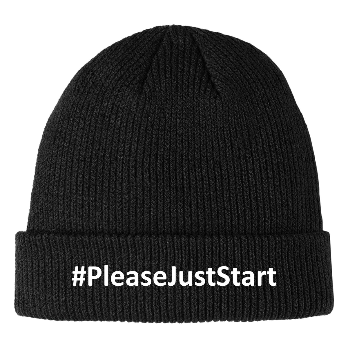 #PleaseJustStart Beanie - Black