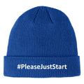 #PleaseJustStart Beanie - Royal Blue