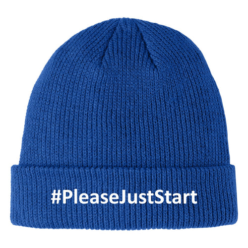 #PleaseJustStart Beanie - Royal Blue