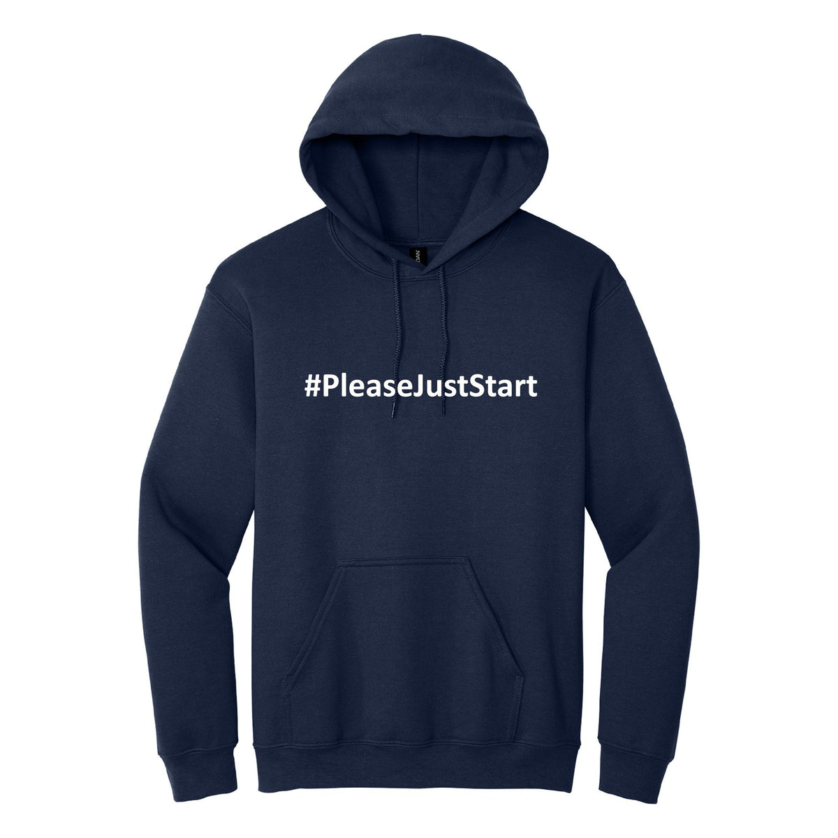 #PleaseJustStart Hoodie - Navy