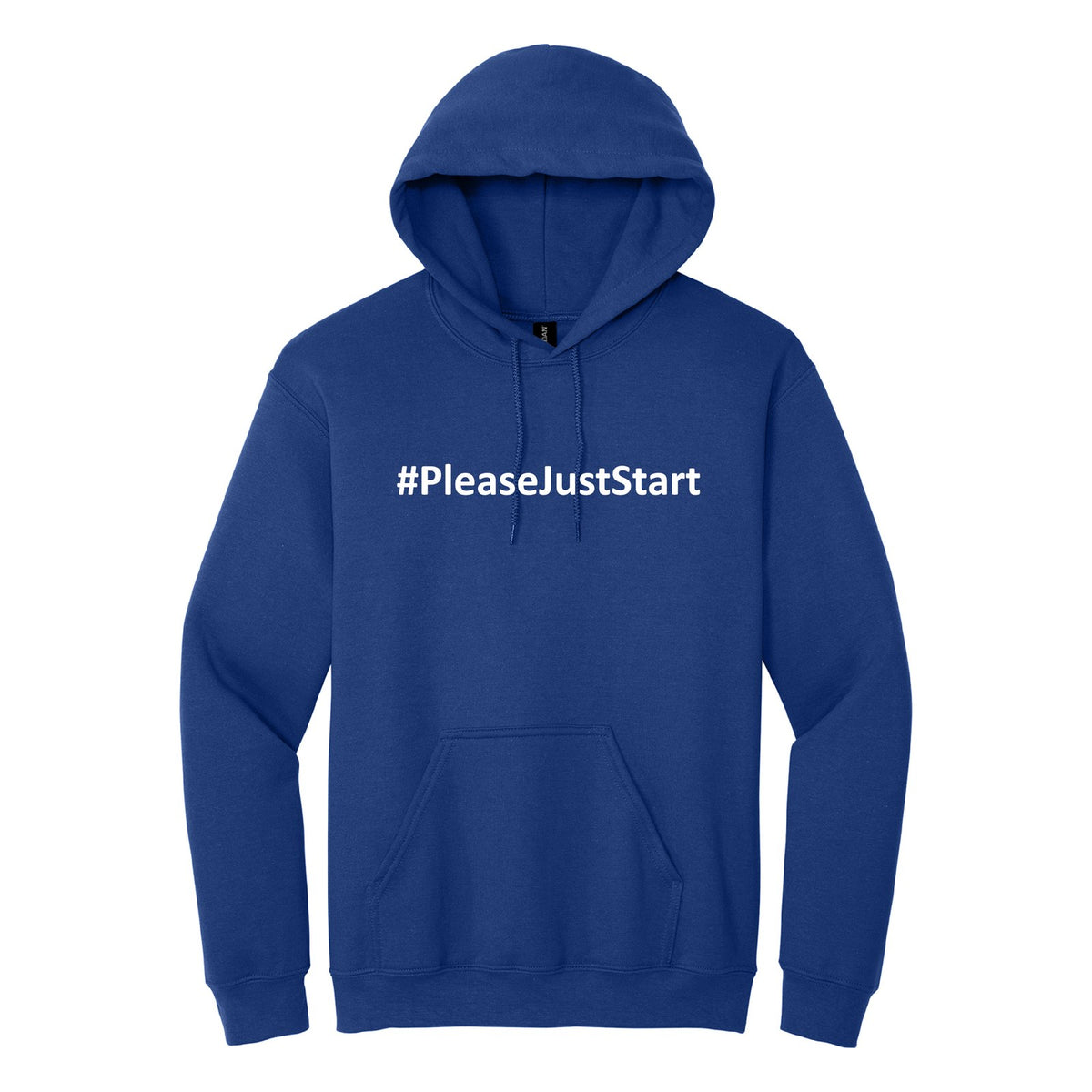 #PleaseJustStart Hoodie - Royal Blue