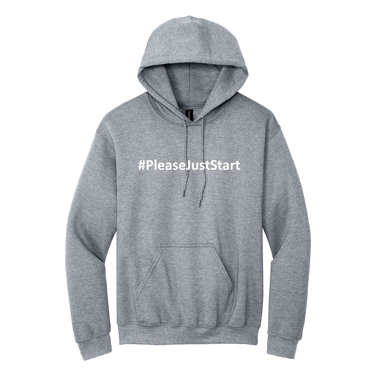 #PleaseJustStart Hoodie - Sport Grey