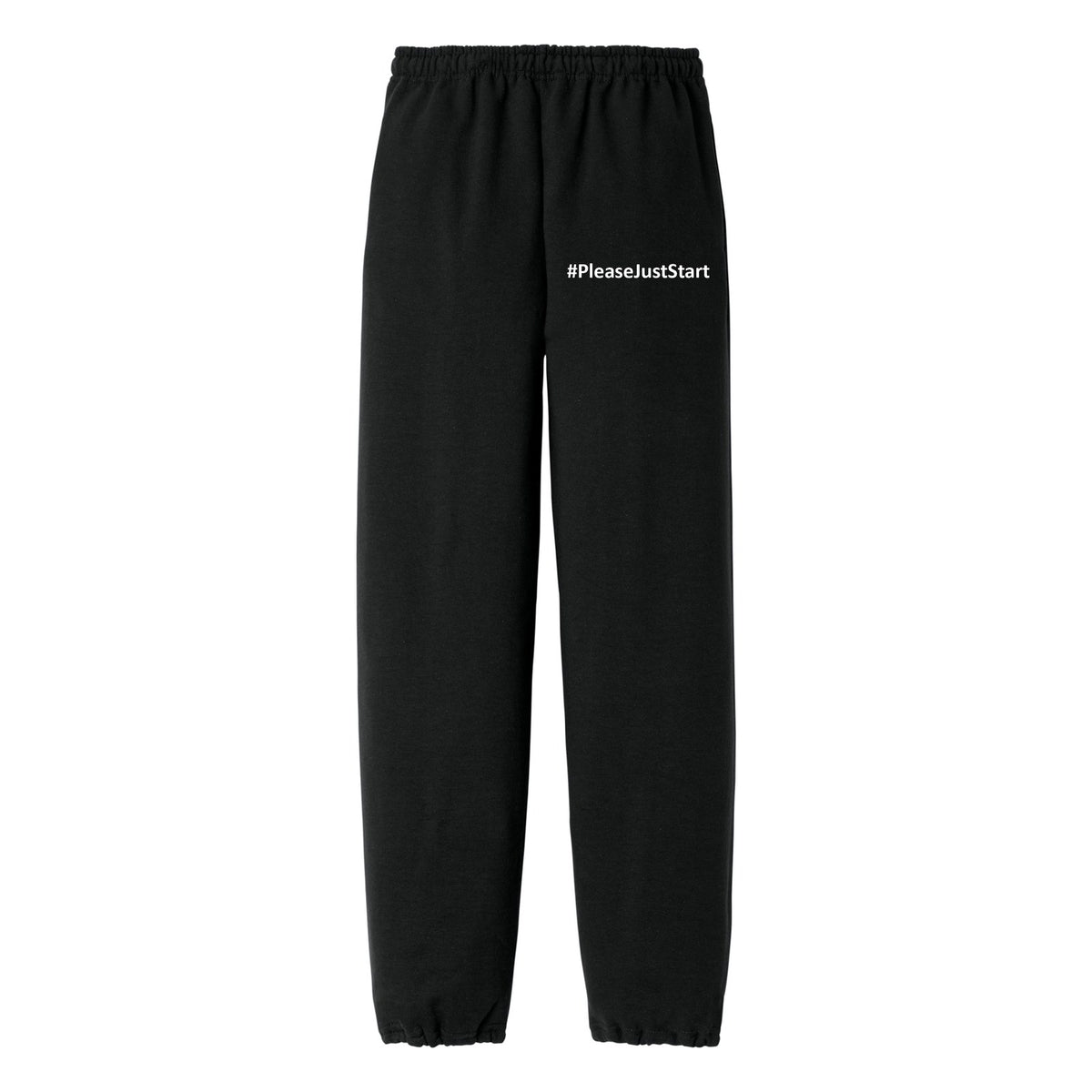 #PleaseJustStart Sweatpants - Black