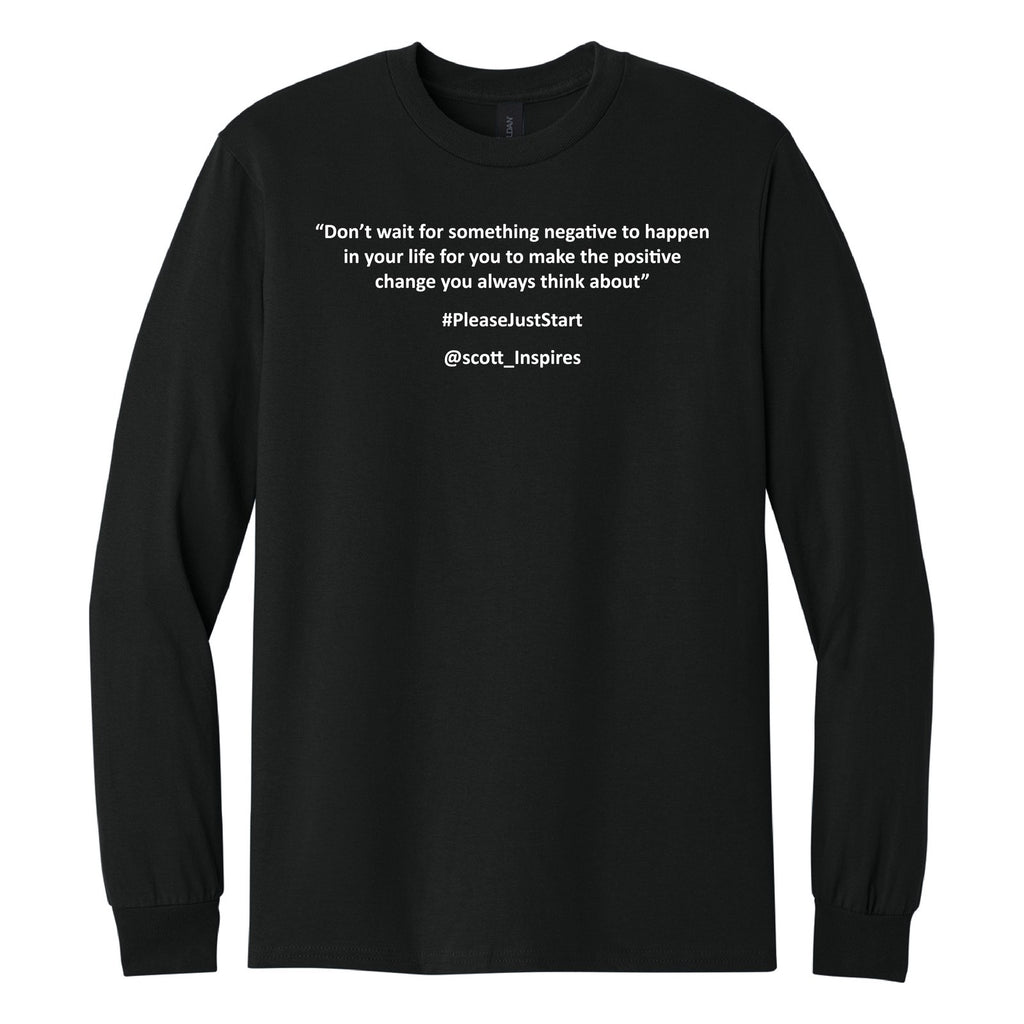 #PleaseJustStart Sweatshirt - Black (back)
