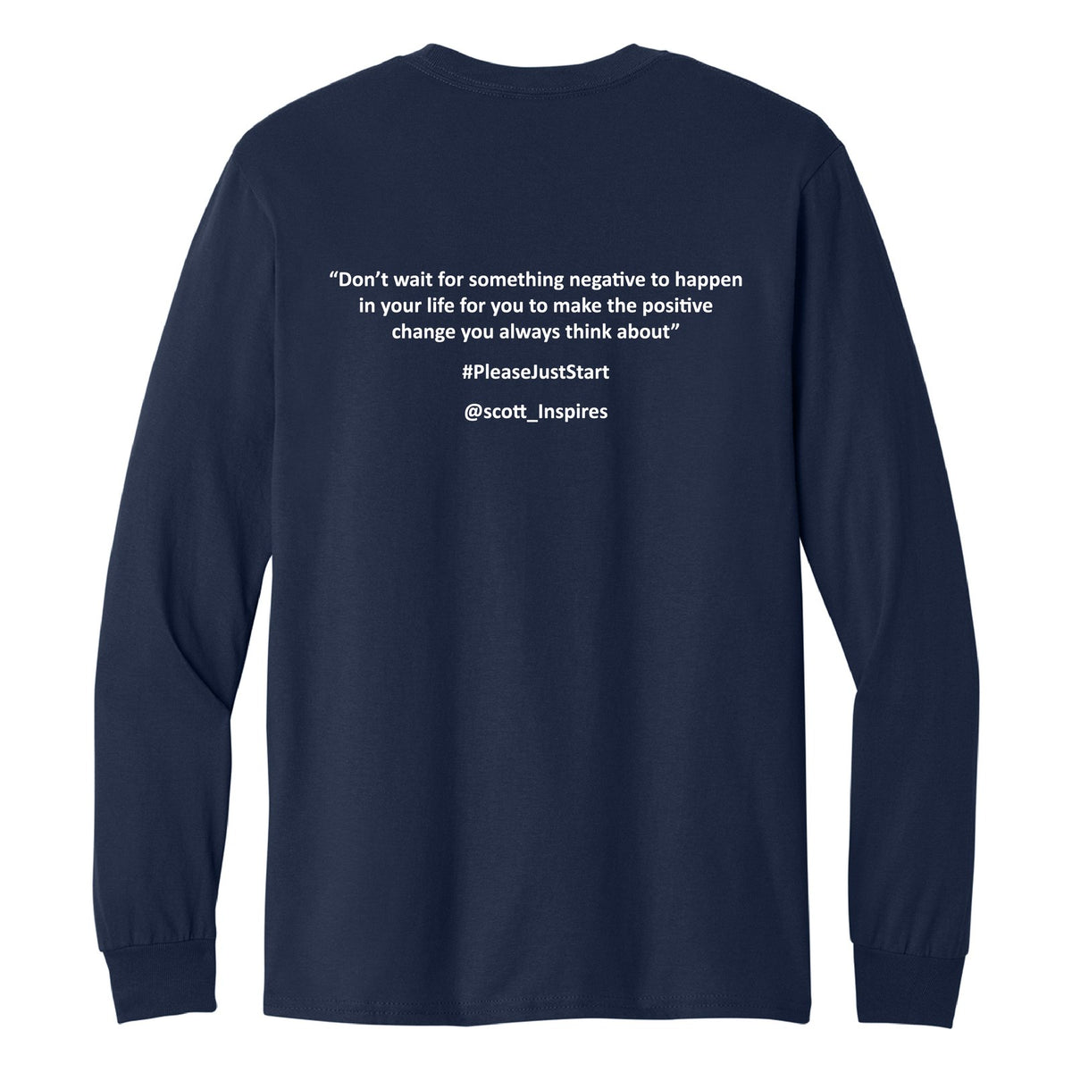 #PleaseJustStart Sweatshirt - Navy (back)