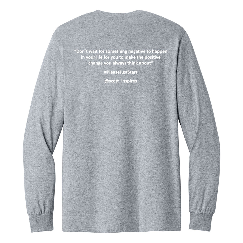 #PleaseJustStart Sweatshirt - Sport Grey (back)