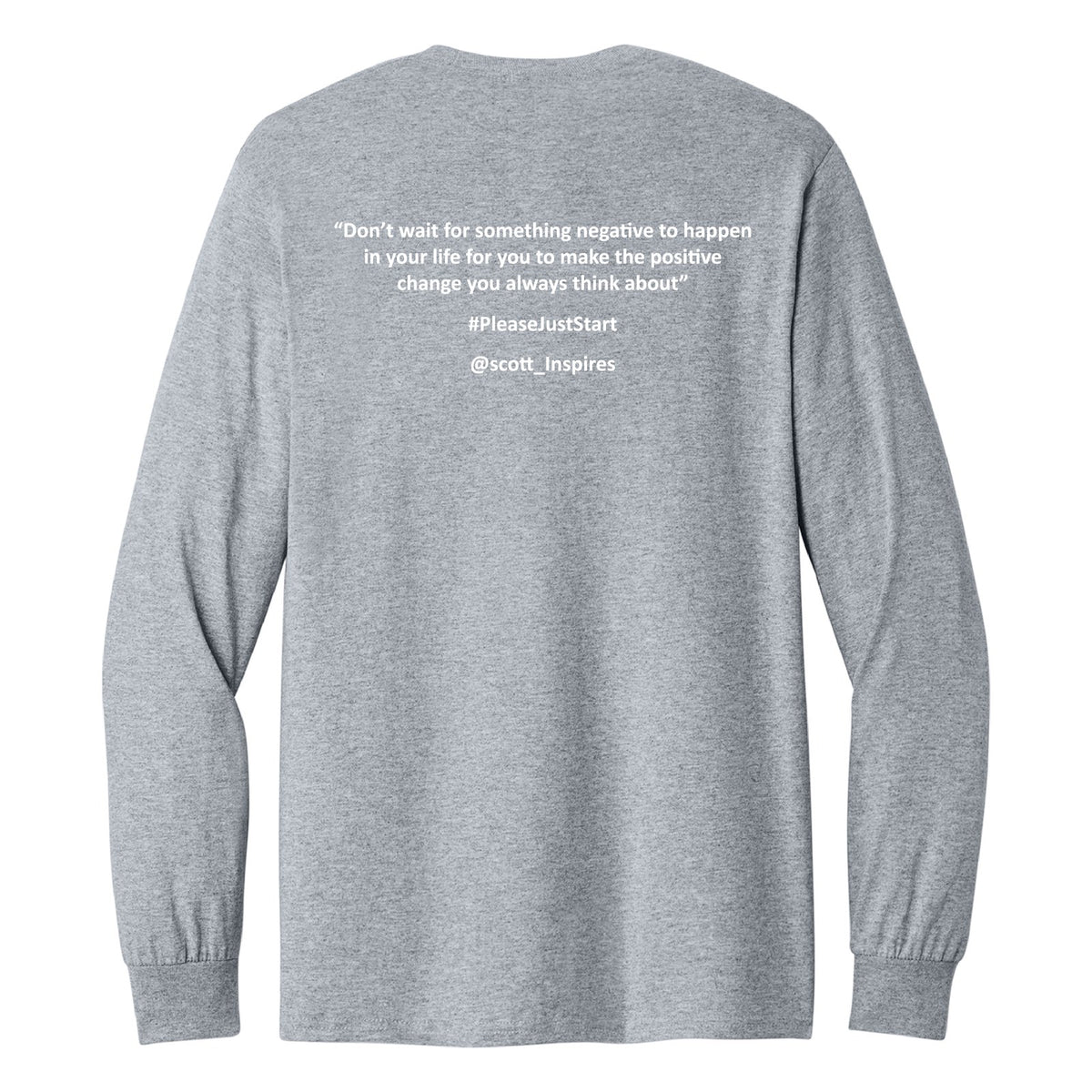 #PleaseJustStart Sweatshirt - Sport Grey (back)