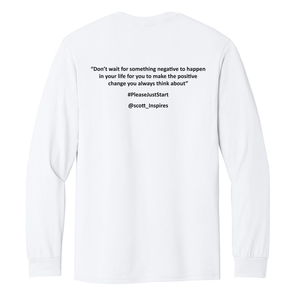 #PleaseJustStart Sweatshirt - White (back)